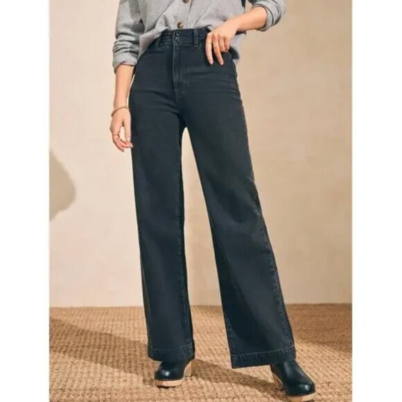 Faherty Wide Leg Jeans - Picture 1 of 5